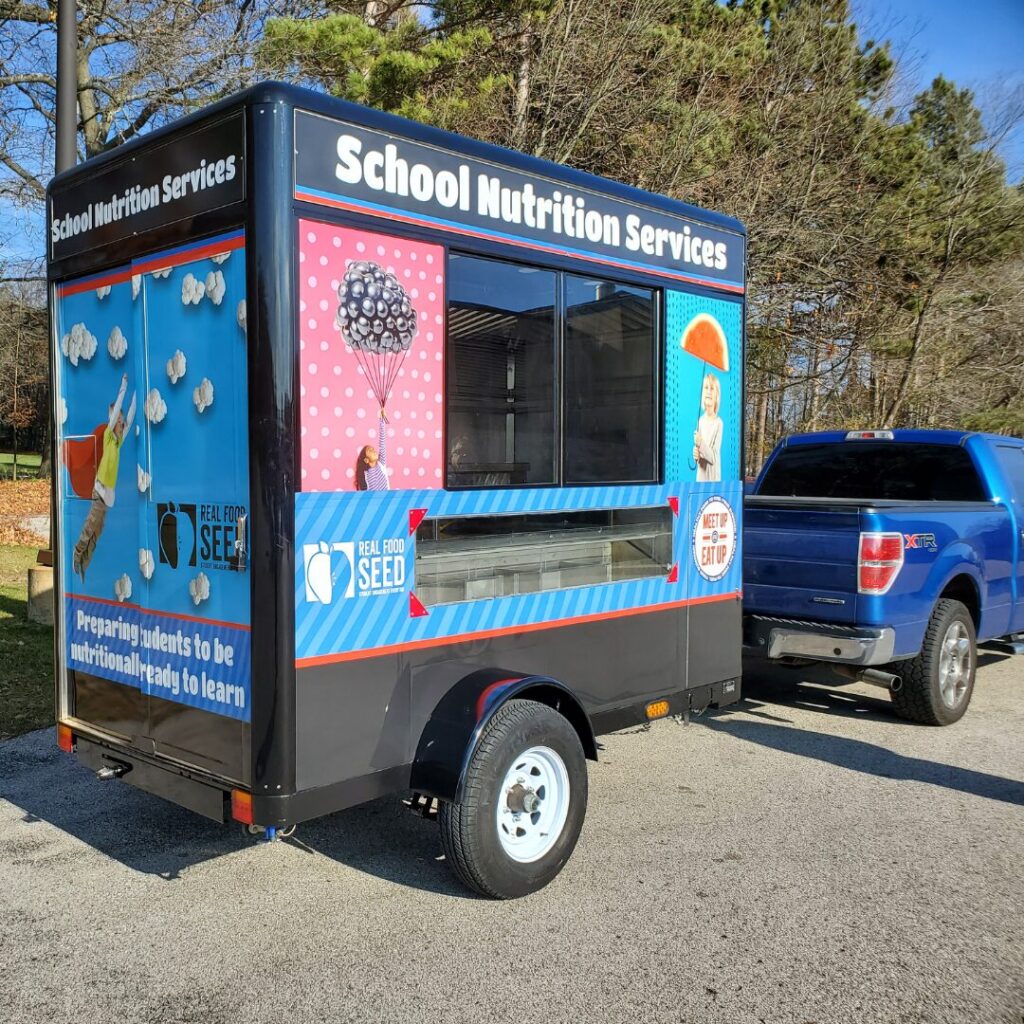 Square Pourter social media post showcasing mobile trailer branding