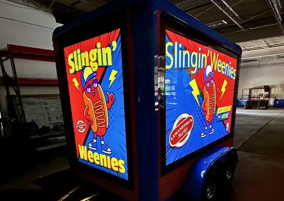 Pourter social media graphic promoting mobile trailer innovation