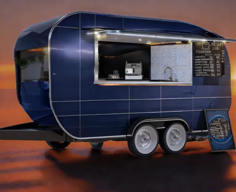 Next-Gen mobile food trailer with modern design and serving window
